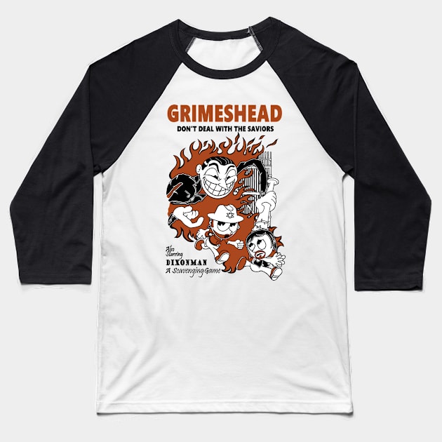 Grimeshead Baseball T-Shirt by theyellowsnowco